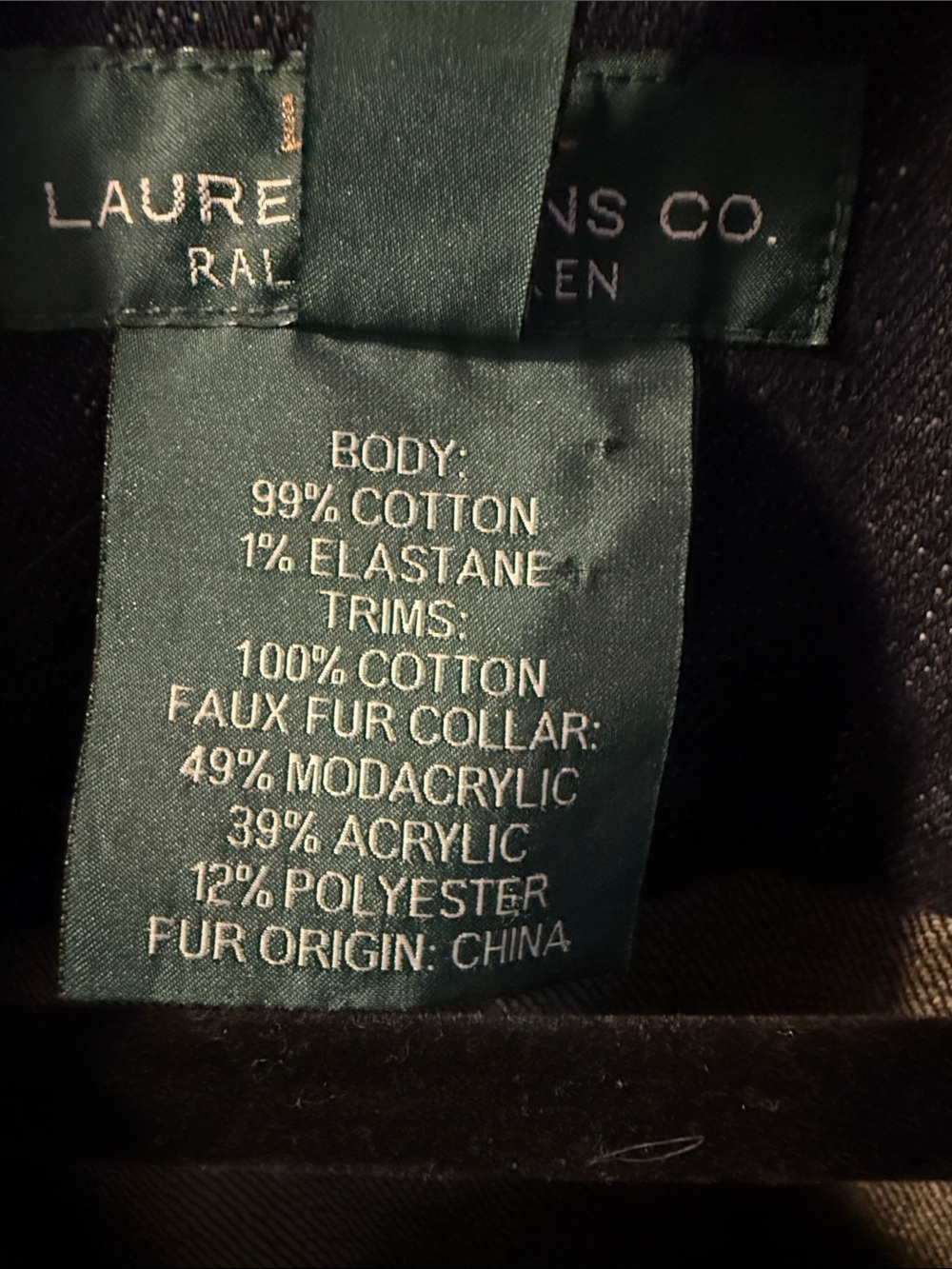 Lauren Ralph Lauren Dark Indigo Denim Jacket - Picture 3 of 6